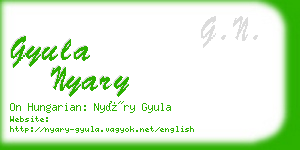 gyula nyary business card